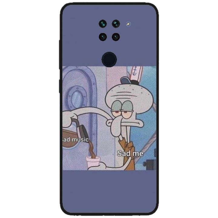 Husa personalizata HQPrint pentru Xiaomi Redmi Note 9T, model Squidward #1, multicolor, S1D1M0161