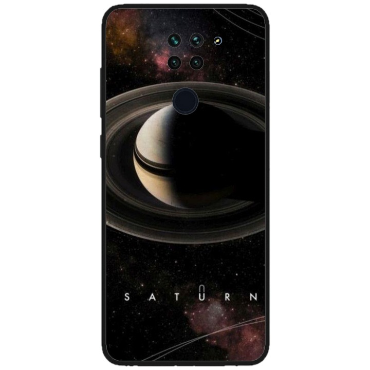 Husa personalizata HQPrint si Folie de Silicon pentru Xiaomi Redmi Note 9 Pro 5G, model Planet #1, multicolor, S1D1M0347