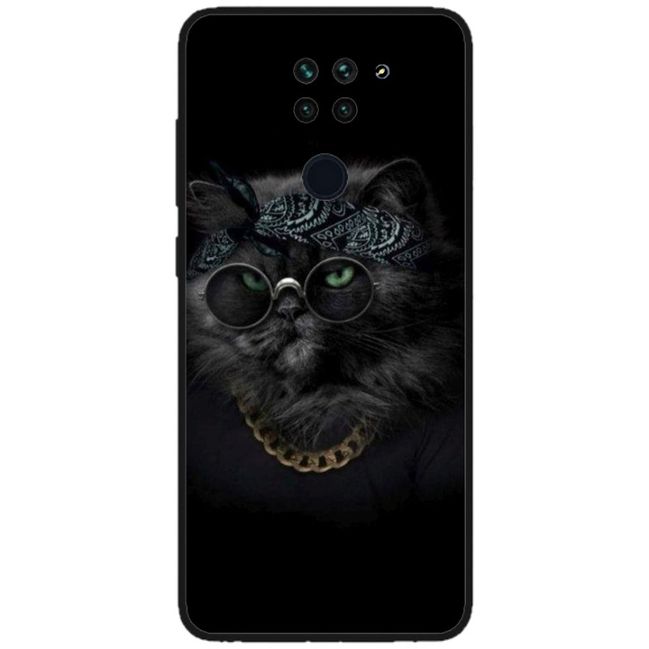 Персонализиран калъф за плуване за Xiaomi Redmi Note 9T 5G, модел Black Cat #4, многоцветен, S1D1M0097
