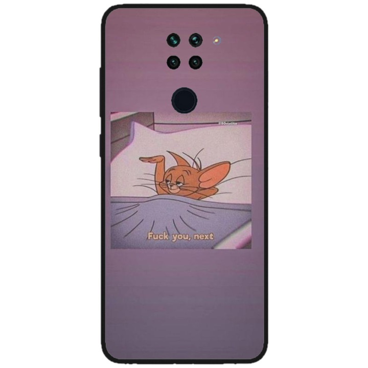 Husa personalizata HQPrint si Folie de Silicon pentru Xiaomi Redmi Note 9 5G, model Jerry #1, multicolor, S1D1M0104