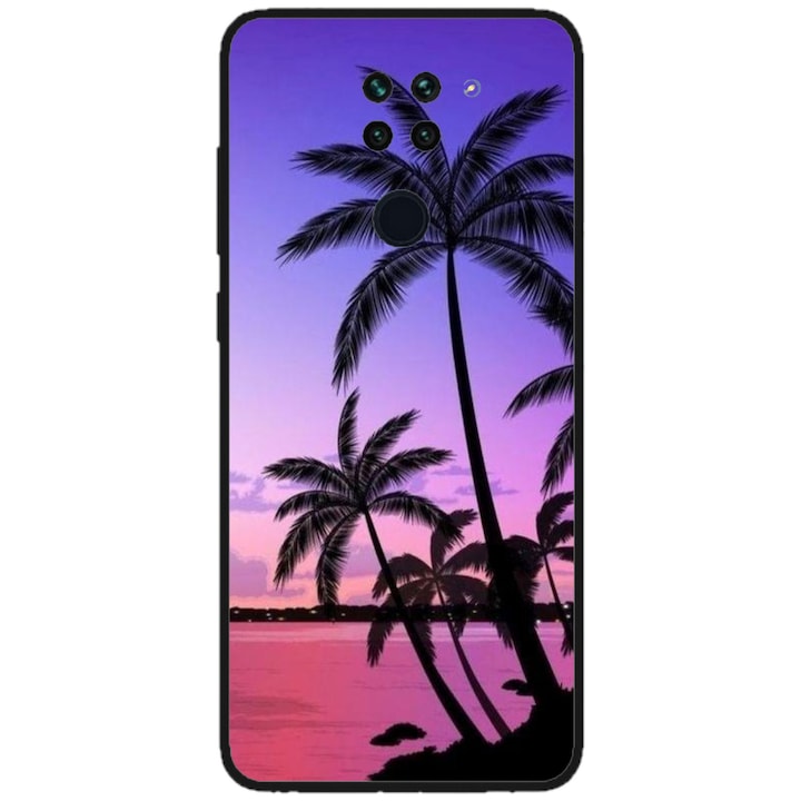 Husa personalizata HQPrint pentru Xiaomi Redmi Note 9T 5G, model Beach View #2, multicolor, S1D1M0137