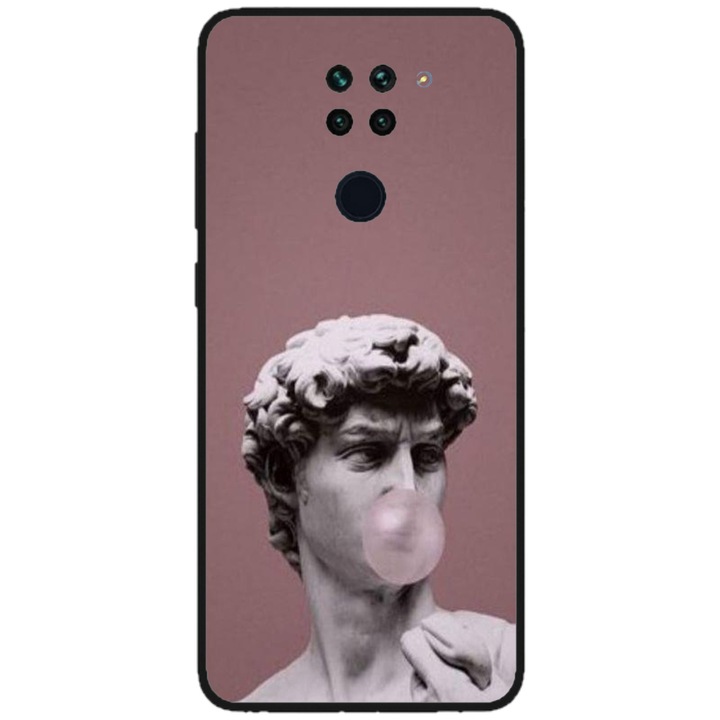 Husa personalizata HQPrint pentru Xiaomi Redmi Note 9T, model Bubble Gum Statue, multicolor, S1D1M0317