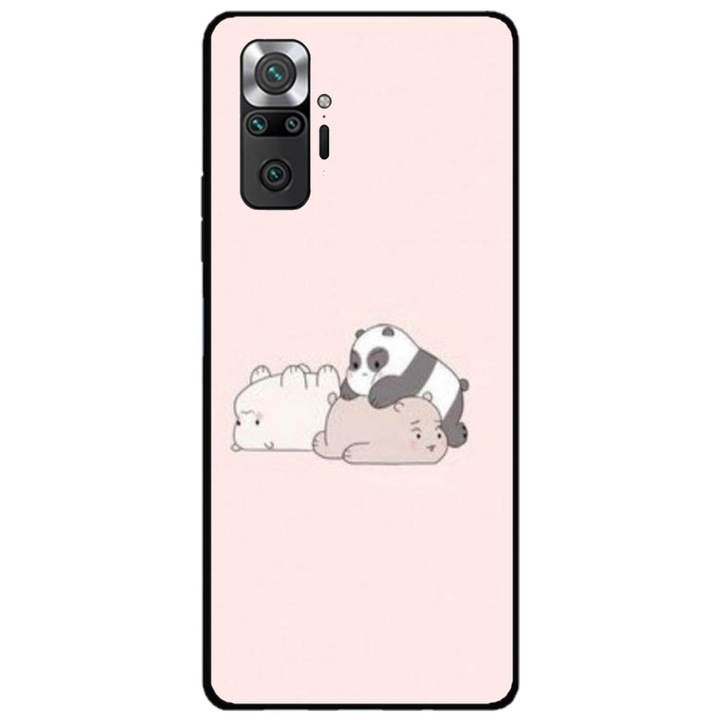 Husa personalizata HQ Print si Folie de Silicon pentru Xiaomi Redmi Note 11 Pro Plus 5G, model Bears #3, multicolor, S1D1M0115