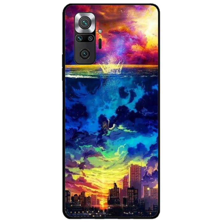 Husa personalizata HQ Print pentru Xiaomi Redmi Note 11 Pro Plus 5G, model Abstract City, multicolor, S1D1M0263