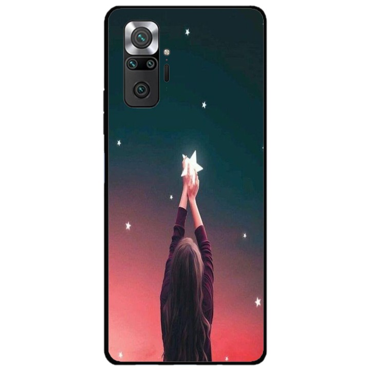 Husa personalizata HQ Print si Folie de Silicon pentru Xiaomi Redmi Note 11 Pro Plus 5G, model Star stealing, multicolor, S1D1M0292