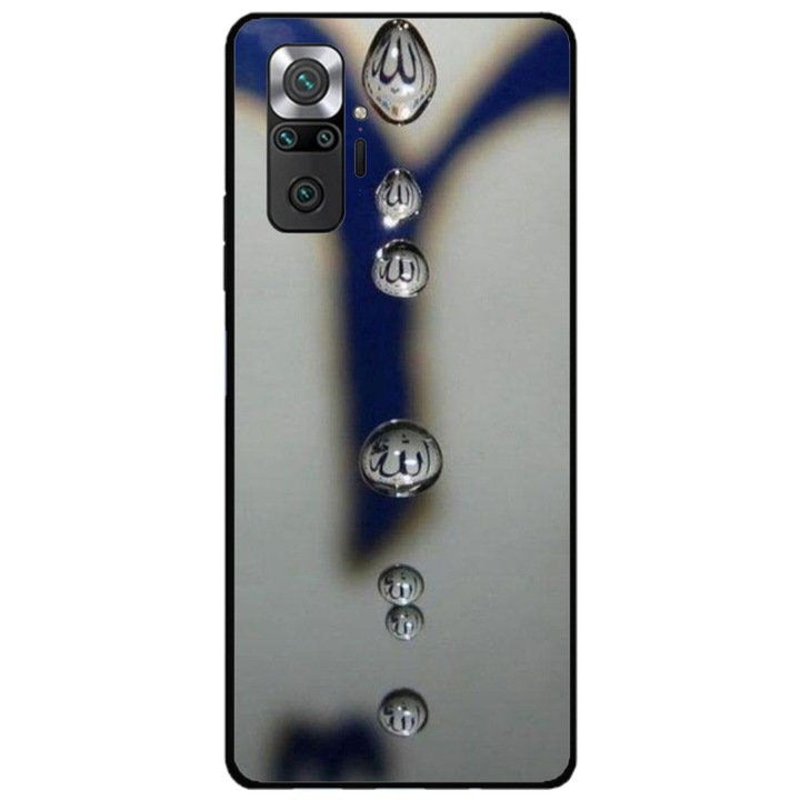Персонализиран калъф за плуване и силиконово фолио за Xiaomi Redmi Note 11 Pro Plus 5G, модел Droplets, многоцветен, S1D1M0353