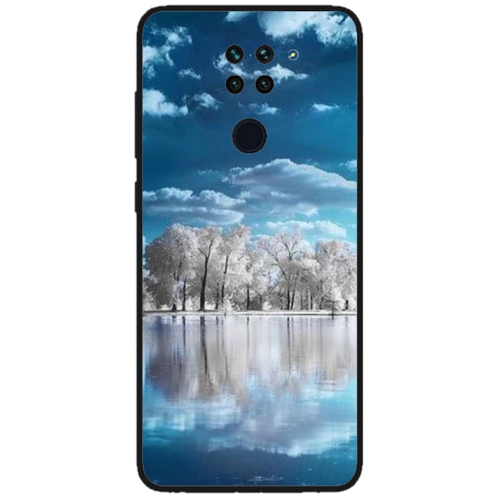 Husa personalizata HQPrint si Folie de Silicon pentru Xiaomi Redmi Note 9T 5G, model Nice View #9, multicolor, S1D1M0221