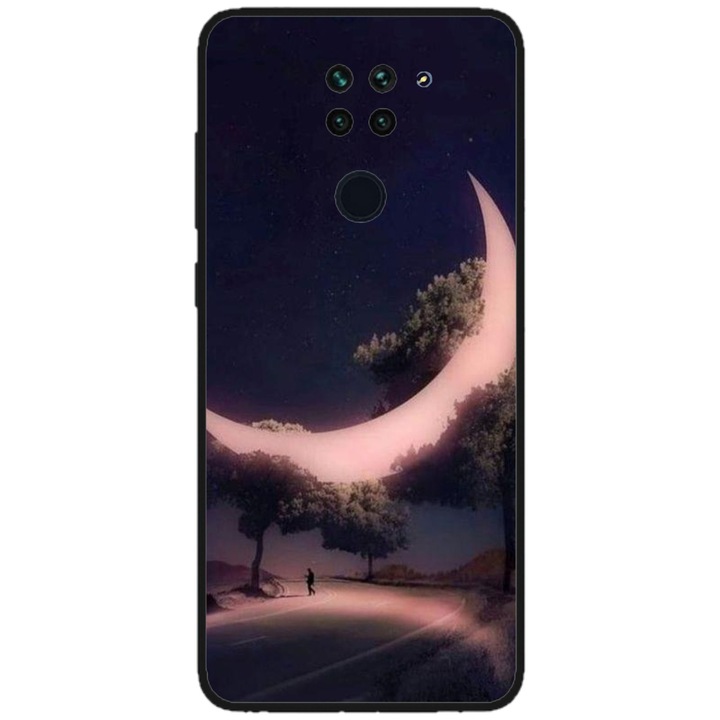 Персонализиран калъф HQPrint за Xiaomi Redmi Note 9 Pro 5G, модел Moon in the Trees, многоцветен, S1D1M0331