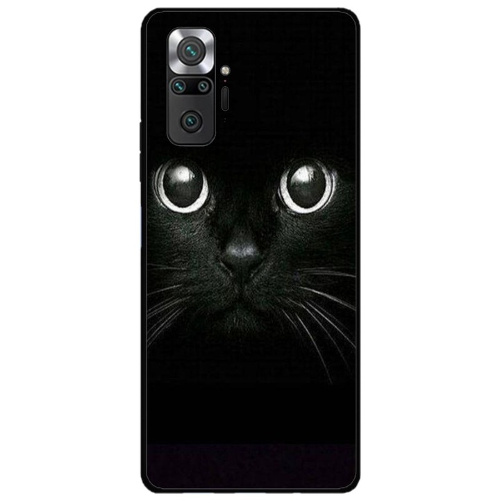Персонализиран калъф Swim Case за Xiaomi Redmi Note 10s, модел Black Cat #1, многоцветен, S1D1M0015