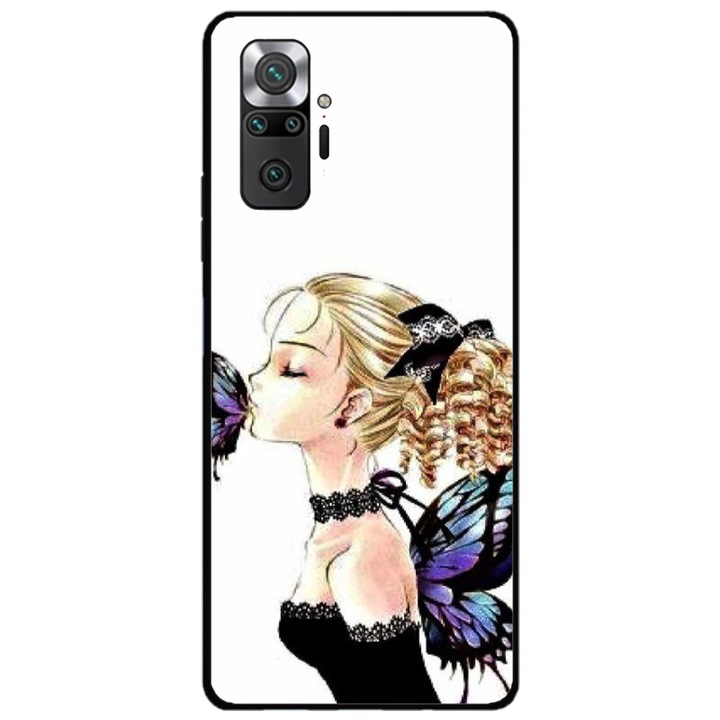 Husa personalizata HQ Print si Folie de Silicon pentru Xiaomi Redmi Note 11 Pro Plus 5G, model Butterfly Fairy, multicolor, S1D1M0294