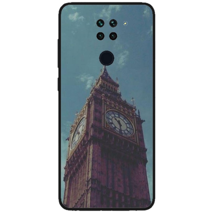 Персонализиран калъф HQPrint за Xiaomi Redmi Note 9 5G, Big Ben модел №1, многоцветен, S1D1M0013