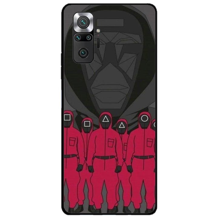 Персонализиран калъф за плуване и силиконово фолио за Xiaomi Redmi Note 11 Pro Plus 5G, модел Squid Game #15, многоцветен, S1D1M0187