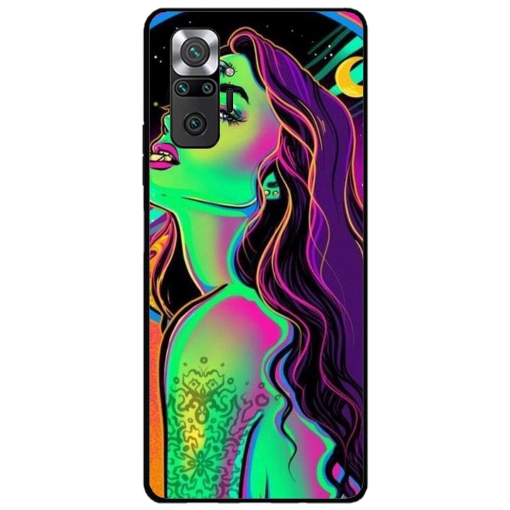 Husa personalizata HQ Print pentru Xiaomi Redmi Note 11 Pro Plus 5G, model Colorful Girl, multicolor, S1D1M0249
