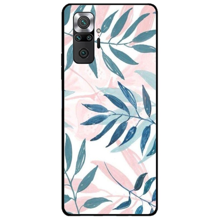 Husa personalizata HQ Print si Folie de Silicon pentru Xiaomi Redmi Note 11 Pro Plus 5G, model Leaf Design #1, multicolor, S1D1M0044