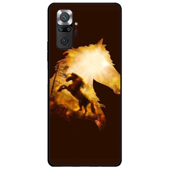 Husa personalizata HQ Print si Folie de Silicon pentru Xiaomi Redmi Note 11 Pro Plus 5G, model Horse #1, multicolor, S1D1M0098