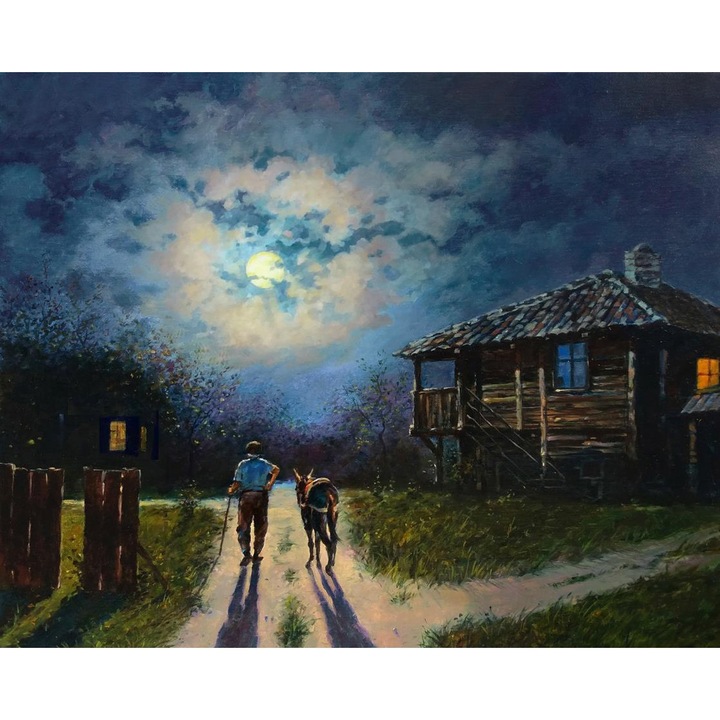 Рисуване по номера ITA ART, Лунно бяло, 40х50см, Многоцветен