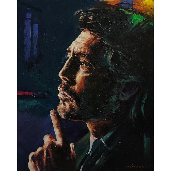 Рисуване по номера ITA ART, Хавиер Бардем, 40х50см, Многоцветен