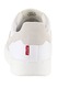 Levi's, Pantofi sport de piele ecologica, Alb, Gri, 44
