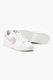 Levi's, Pantofi sport de piele ecologica, Alb, Gri, 44