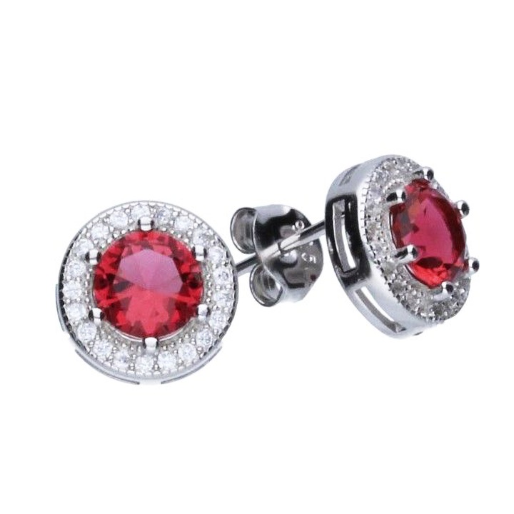 Cercei Silver Berry, Urban Chic Red, Rotunzi, din Argint