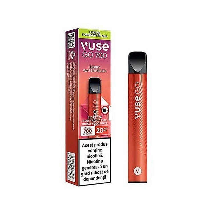 Tigara electronica de unica folosinta, Vuse GO 700 - Berry Watermelon, 2ml,  20mg/ml nicotina, autonomie 700 pufuri