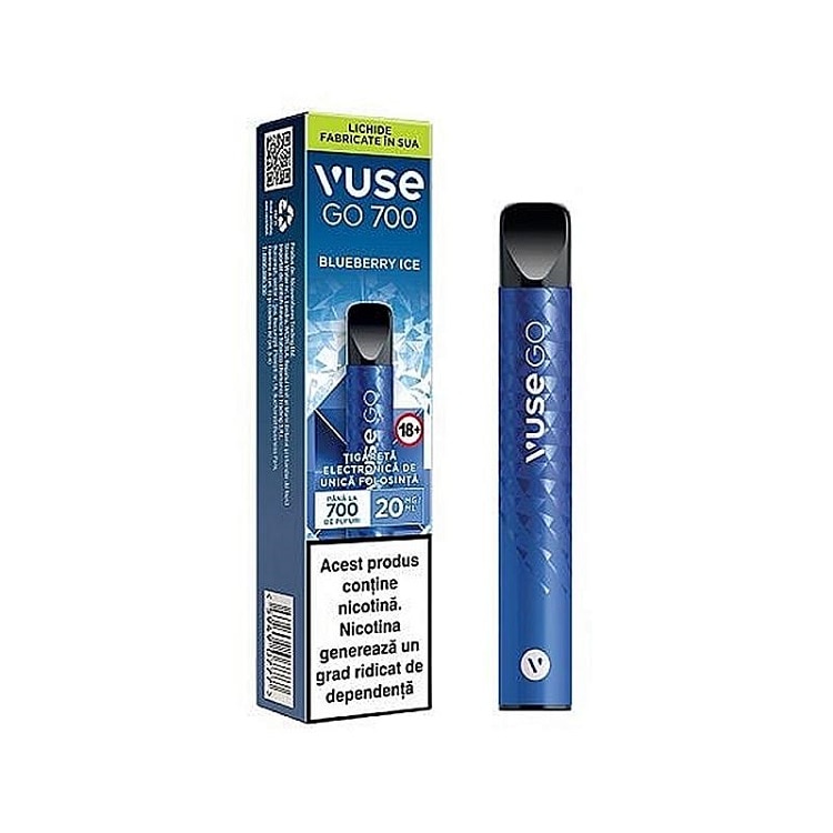 vuse 700 blueberry ice Tigara electronica de unica folosinta, Vuse GO 700 - Blueberry Ice, 2ml,  20mg/ml nicotina, autonomie 700 pufuri