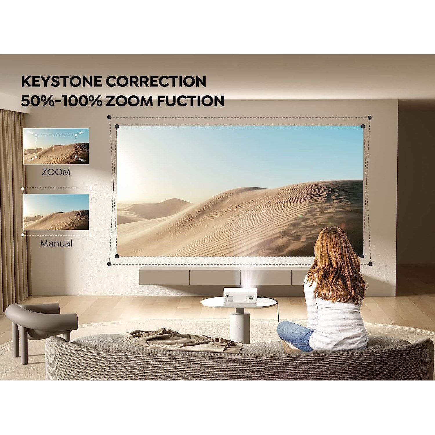 Retroroiector Videoproiector YABER U5 2.4G&5G, Bluetooth WiFi dual-band, portabil ...