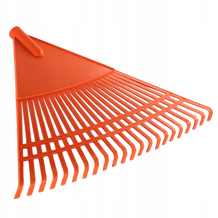 Grebla pentru frunze, Kadax, Plastic, fara maner, Portocaliu