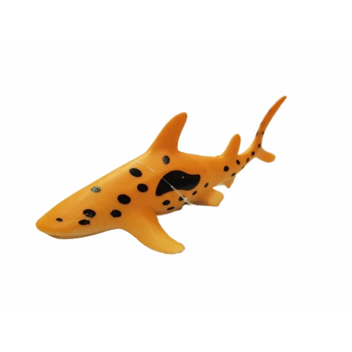 Фигурка Ahelos, Морски обитатели, Акула, Пластмасова, Оранжево, 18 см