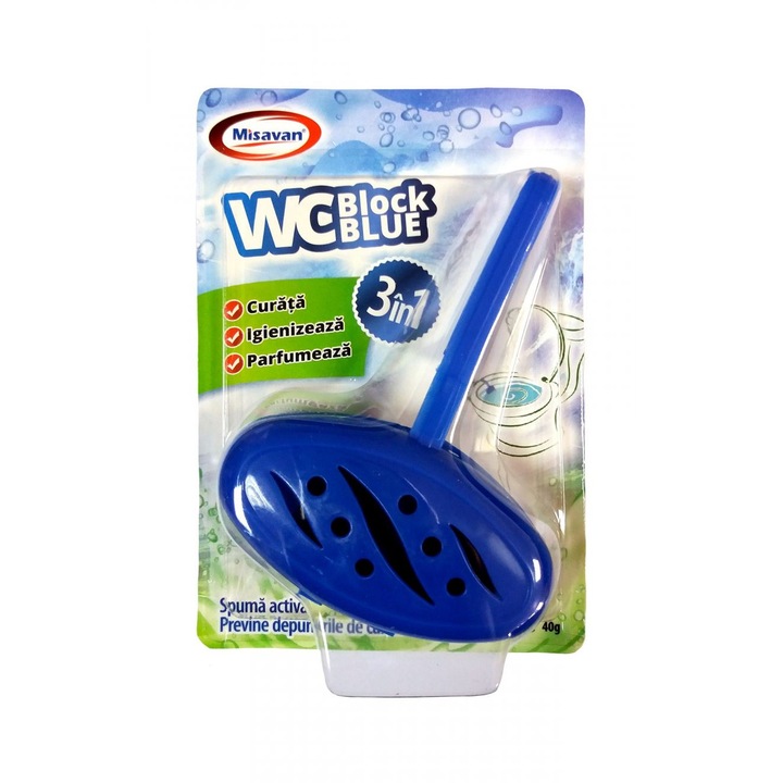 Odorizant Toaleta Misavan Wc Block Blue, 40g