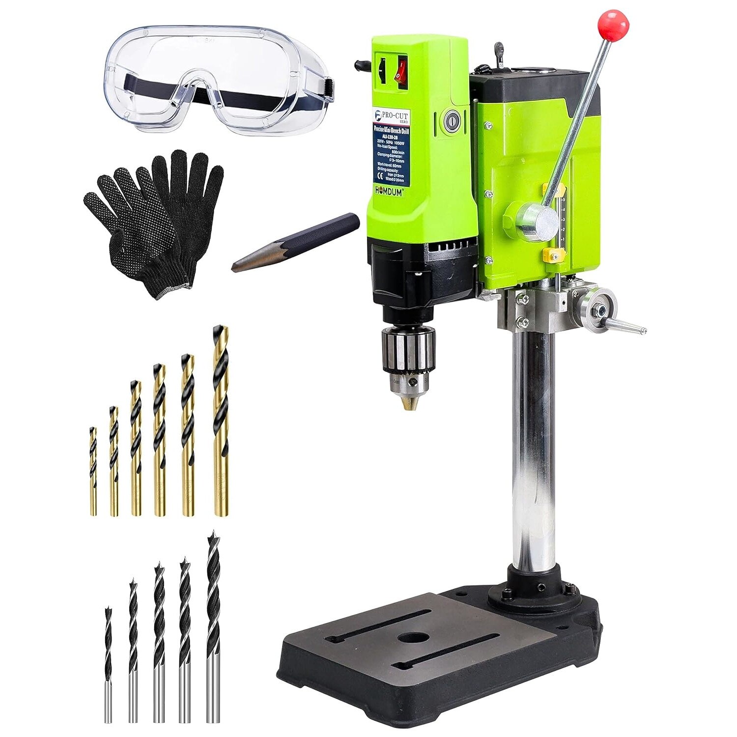 Burghiu de banc, 5 kg, 220 V, 710 W, 2800 rpm, verde - eMAG.ro