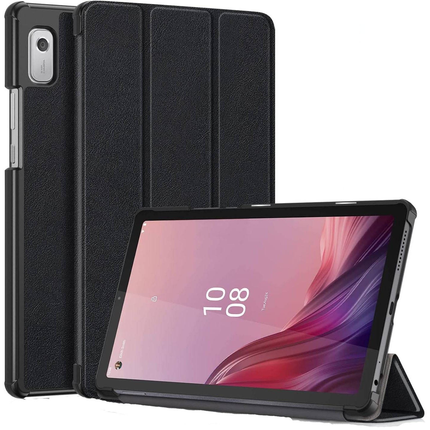 Husa Slim Sigloo, Smart Cover, Trifold, pentru tableta Lenovo Tab M9, TB-310FU, 9 inch, Black