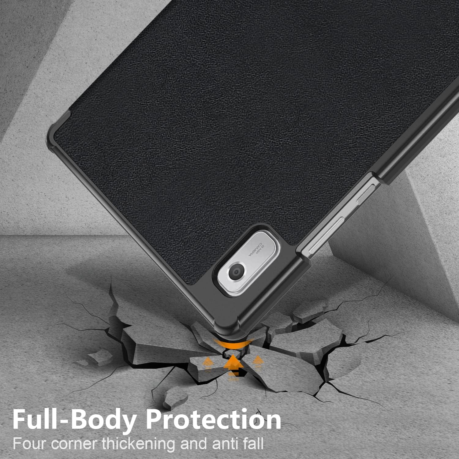 Husa Slim Sigloo, Smart Cover, Trifold, pentru tableta Lenovo Tab M9, TB-310FU, 9 inch, Black