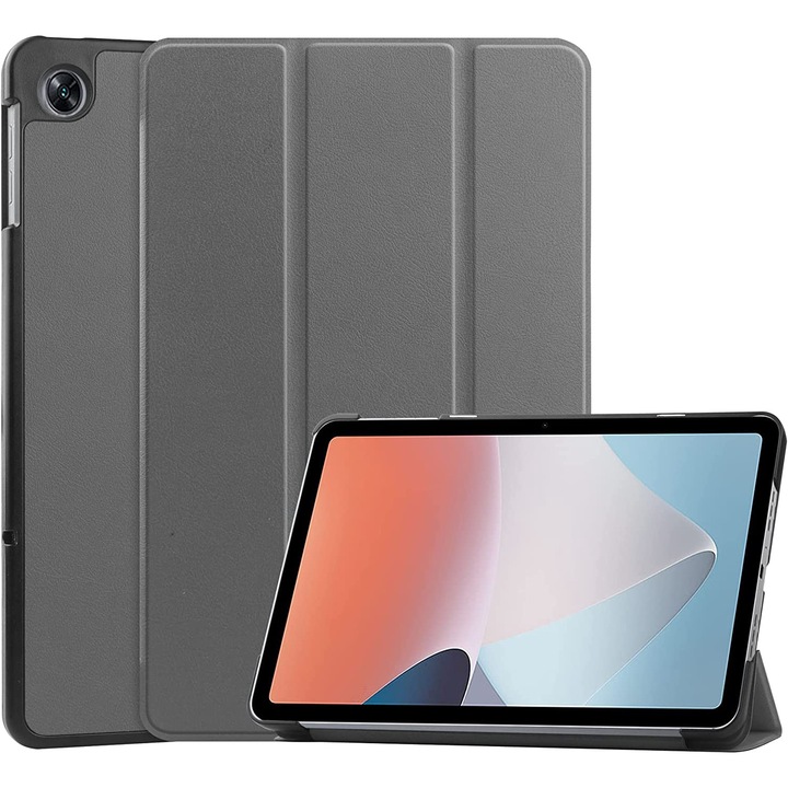 Husa Slim Sigloo, Smart Cover, Trifold, pentru tableta Lenovo Tab P11 / P11 Plus TB-J607/J606F, 11 inch, model Grey
