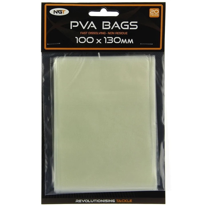 Pungi NGT PVA Bag, 20buc/plic, 100x130mm