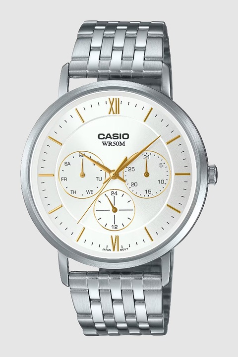 Casio, Ceas quartz din otel inoxidabil, Argintiu