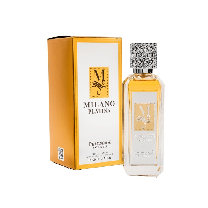 Apa de parfum Paris Corner Pendora Scents Milano Platina, Barbati, 100 ml