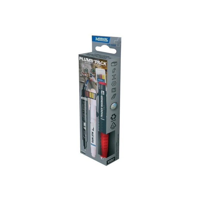 Set 9 bucati, 3 markere si 6 rezerve, pentru instalatori