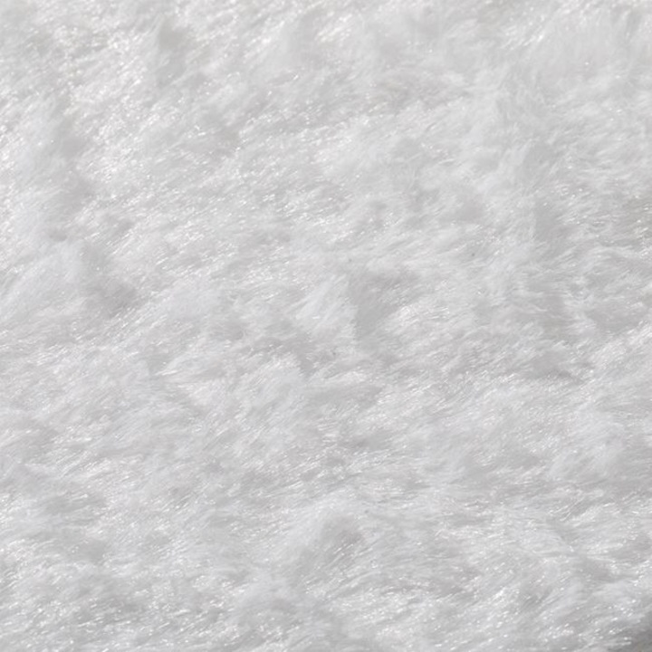 Napron decorativ pentru masa de Craciun Shopiens®, alba din Blana Artificiala, 2.5m x 24 cm