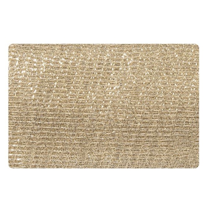 Napron decorativ pentru masa de Craciun Shopiens®, sampanie, 3 m x 80 cm