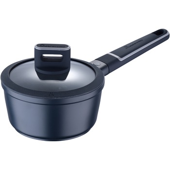 Cratita cu coada si capac Masterpro Indigo, aluminiu turnat, 16cm