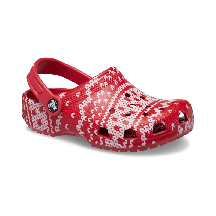 Чехли Crocs Classic Kids Holiday Sweater T - 209224-90H 28574, Червен