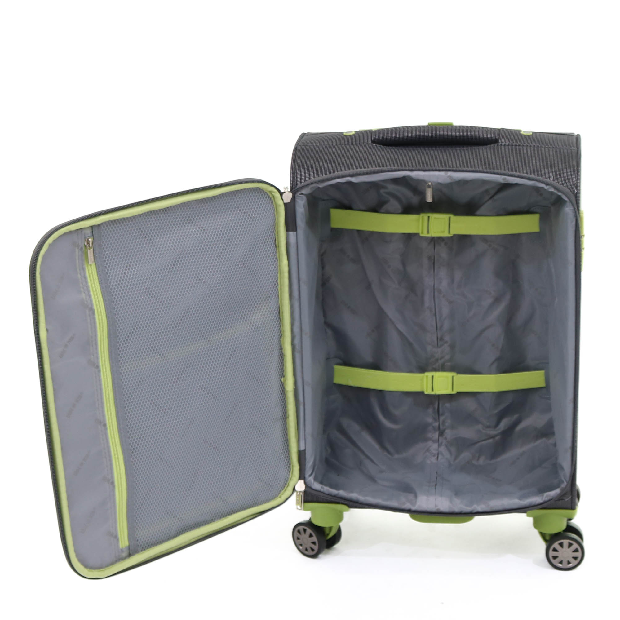 Troler Lamonza Superlight 55x37x22 cm, 2.1 kg, gri / verde - eMAG.ro