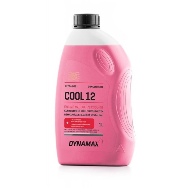 Антифриз концентрат DYNAMAX, COOL ULTRA G12, червен, 1л