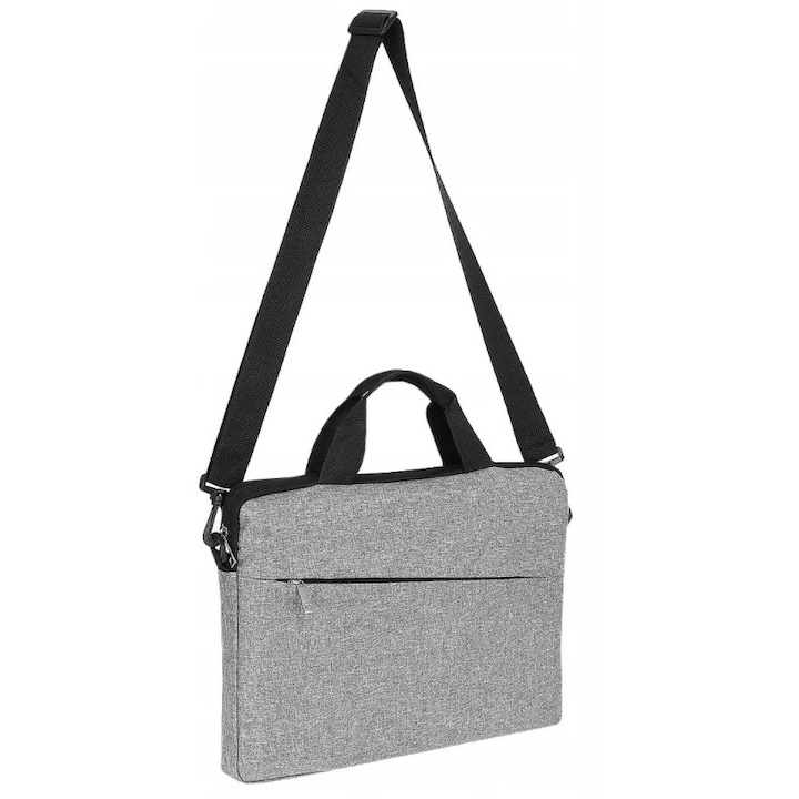 Чанта за лаптоп, Zola®, регулируема и подвижна презрамка, преден джоб, 12-14", устойчива на надраскване и удар, мека подплата, 41,5 x 30 x 2 cm