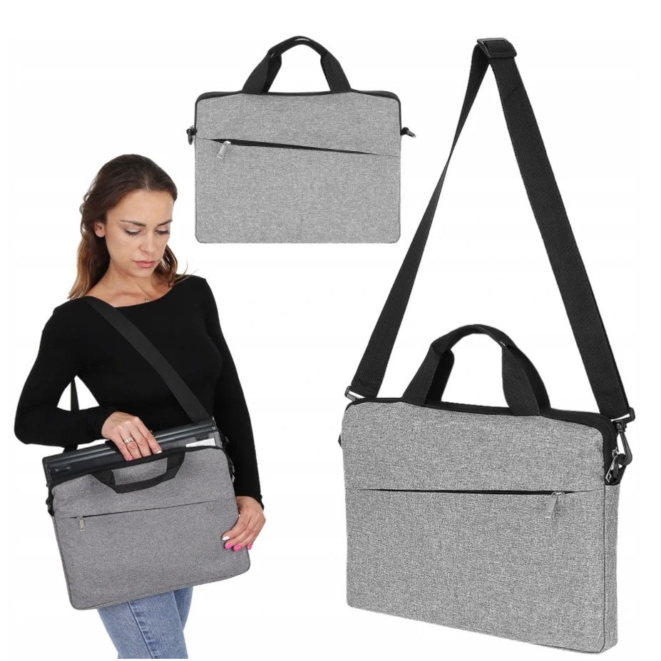 Geanta pentru laptop, Zola®, curea reglabila si detasabila, buzunar frontal, 12-14", rezistenta la zgarieturi si socuri, captuseala moale, 41.5 x 30 x 2 cm
