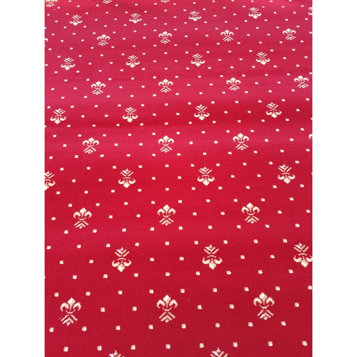 Mocheta Crini Maria, Nefestonata, Rosu, 2m latime cu 4m lungime