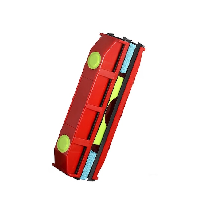 Curatator Stuffix® cu magnet, fata-verso, pentru geamuri 2-8 mm, rosu