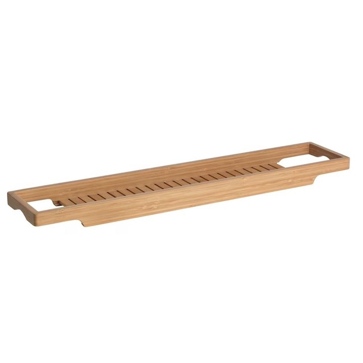 Suport de baie tip masa pentru cada, bambus, 14 X 69 cm