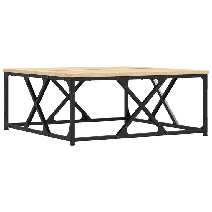 Кафе маса vidaXL, Дъб сонома, 70x70x30 см, Инженерно дърво, 8.4 Kg